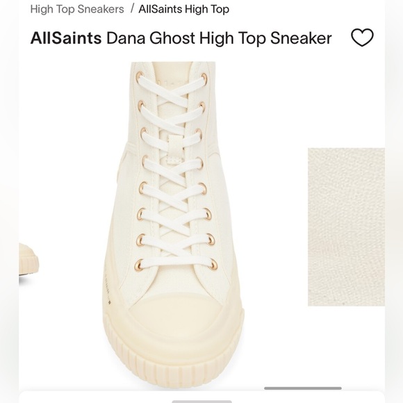 NEW Allsaints Dana Ghost High Top Sneaker - Picture 7 of 14